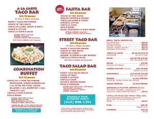 Tommy's Salsa Catering Menu Page 2